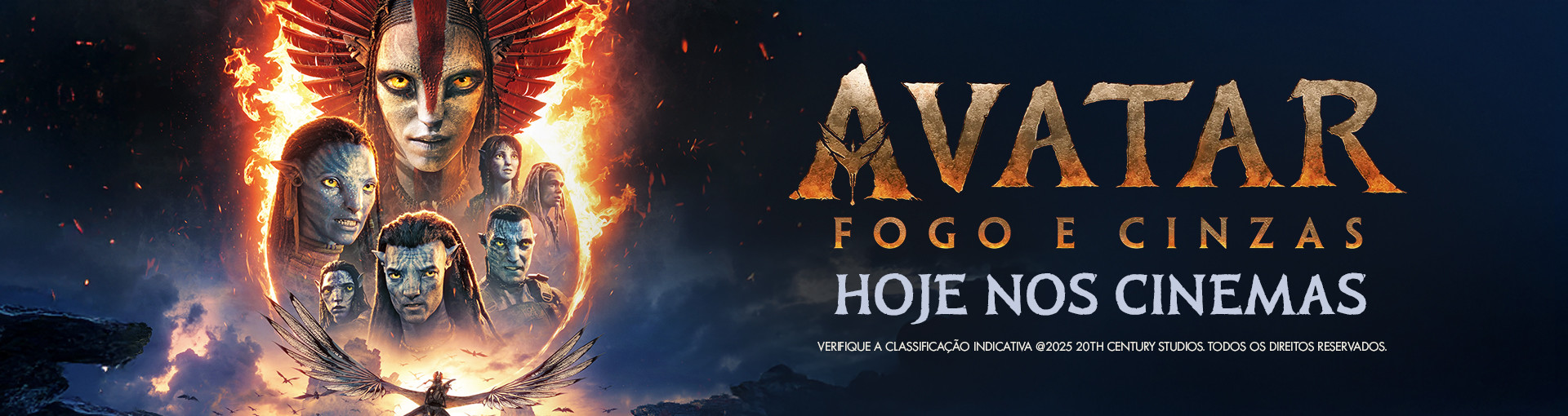 Banner: Avatar: Fogo e Cinzas