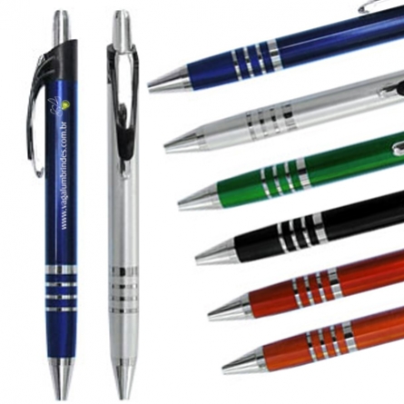 Caneta Plástica 4 anéis