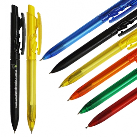 Caneta Plástica Transparente